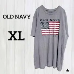 ★OLD NAVY【XL】星条旗 Tシャツ クルーネック グレー ビッグサイズのサムネイル