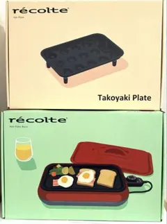 新品】レコルテ ホットプレート セラミック鍋 タコヤキプレート 3点 