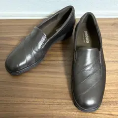 【超美品】アシックス ペダラ レザースリッポン 厚底 ブラウン23.5cmEEEのサムネイル