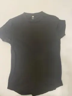 H&M 黒 ロングフィット Tシャツ EUR XS