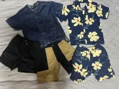 BREEZE 花柄セットアップ デニムシャツ パンツ まとめ売り 110