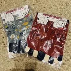 DRUGSTORE'S 五本指ソックス 2足セット ブルー レッド