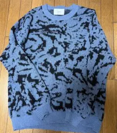 CONFIRM 抽象模様 ニットセーター Lサイズ