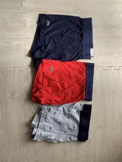 ボクサーパンツ 3枚セット ネイビー レッド グレー