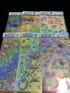サンリオキャラクターズキラッとシール3 コンプリート 6種 ポムポムプリン　など