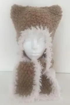 耳付きフード帽子 マフラー ㉕