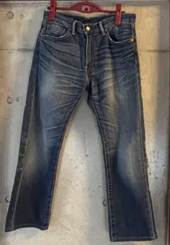 Levi's 505 ダークブルー ストレートデニム L W30 L33