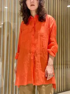 美品　マカフィー　ラミーシャツ　シアー　TOMORROWLAND きれいめ　大人