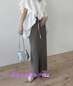 wee9sスーパーストレッチタイトスカート グレー FREEサイズ