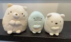 すみっコぐらしぬいぐるみセット（ねこ、とかげ、しろくま）