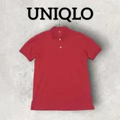 UNIQLO メンズ 半袖ポロシャツ 無地 (S) レッド