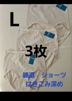 25797 トリンプ　スロギー　ショーツ　3枚　　ベージュ　L　マキシ