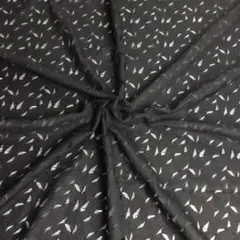 コットン レース生地 ブラック