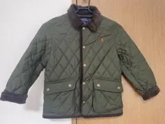 【美品】ラルフローレン アウター 110 キルティング カーキ