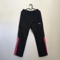 PUMA トレーニングジャージパンツ ブラック/ピンク