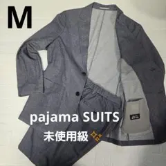 AOKI アオキ　パジャマスーツ　セットアップ　シアサッカー　洗える　Mサイズ