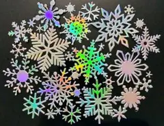 ダイカット　雪の結晶　25枚