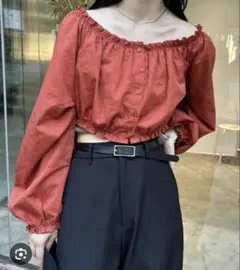 ミスティック フリルショートブラウス