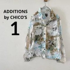 ADDITIONS by CHICO’S 【1】花柄 長袖 シャツ 南国