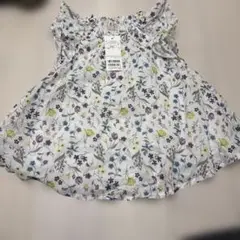 新品タグ付き！花柄ノースリーブワンピース