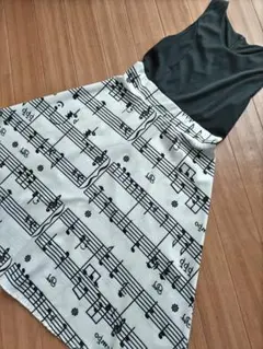 音楽譜プリント ワンピース