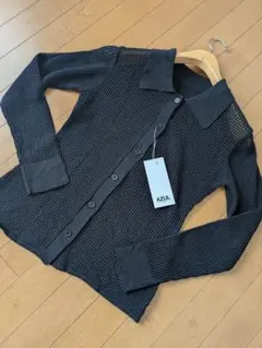 ※新品※　アズールマウジー　透かし編み襟付きカーディガン　羽織り　定価5390のサムネイル