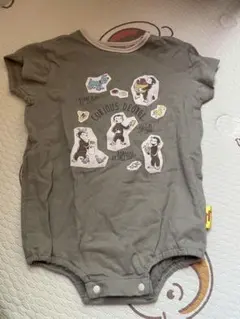 Curious George ロンパース 80cm グレーおさるのジョージ　半袖