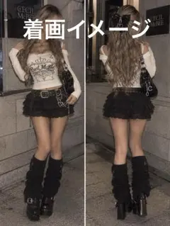 フリル レース ミニスカート ブラック y2k ギャル 平成 00s セシル系