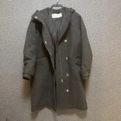⭐️最終売切2時間⭐️ルシェルブルー　ダークグレー フーデット　ウールコート