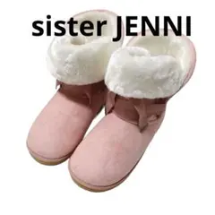 新品 sister JENNI シスタージェニィ ムートンブーツ ピンク リボン