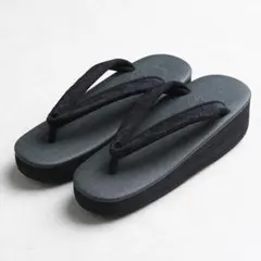 【新品】菱屋 カレンブロッソ カフェ草履 M ブラック系