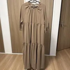mir.. x koko ティアードワンピース ブラウン