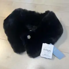 新品未使用　ブラック　エコファー　マフラー