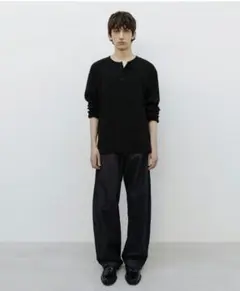 完売品】Camphor Wood シャツレイヤードドッキングラメニットトップ