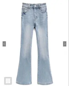 GRL cu498 ハイウエストフレアデニムパンツ