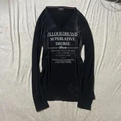 NICOLE CLUB FOR MEN Vネック グラフィック ロンT お兄系のサムネイル