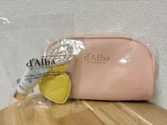 d'Alba ピンクポーチ & ミニハンドクリームキーリングセット
