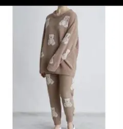 ジェラートピケ ベアジャガードプルオーバー&ロングパンツSET