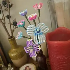 ビーズフラワー 花束 ブーケ インテリア 造花 一輪挿し ギフト 枯れない花
