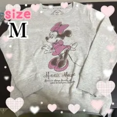 ディズニー ミニーマウス　薄手　トレーナー　 M グレー