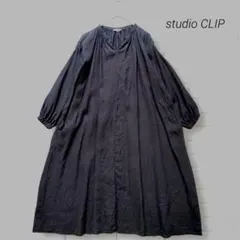 studio CLIP スタディオクリップ リネン100% ギャザーワンピースF