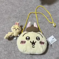 ウサギのぬいぐるみポシェットとシュシュ