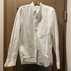 ホワイト ポケット付き 長袖シャツ Lサイズ　無印良品
