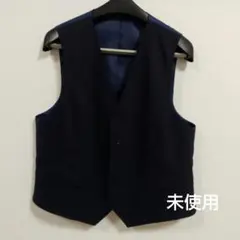 ネイビー ストライプ スーツベスト　青山　BE4