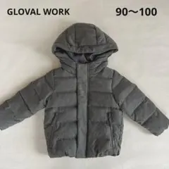 グローバルワーク　ダウンジャケット　フェザー　グレー　90 100 シンプル