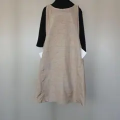 着物リメイク　大島紬２way エプロンスカート　ハンドメイド