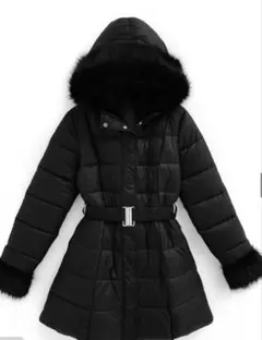 GRL ベルト付きファーAラインダウンコートMサイズ