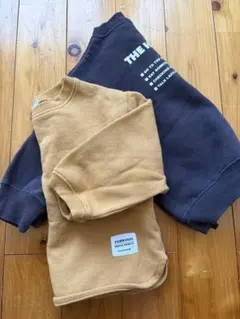 スウェットトレーナー 2点セット 黒 ベージュ