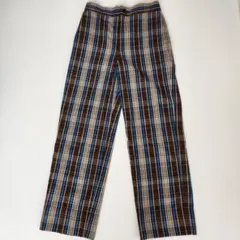 【美品 21AW】マカフィー ウールギャバジンチェック ストレートパンツ