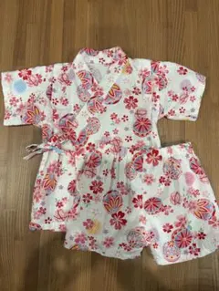 花柄甚平 80センチ　女の子